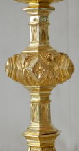 Antique solid silver gilt French Gothic Chalice